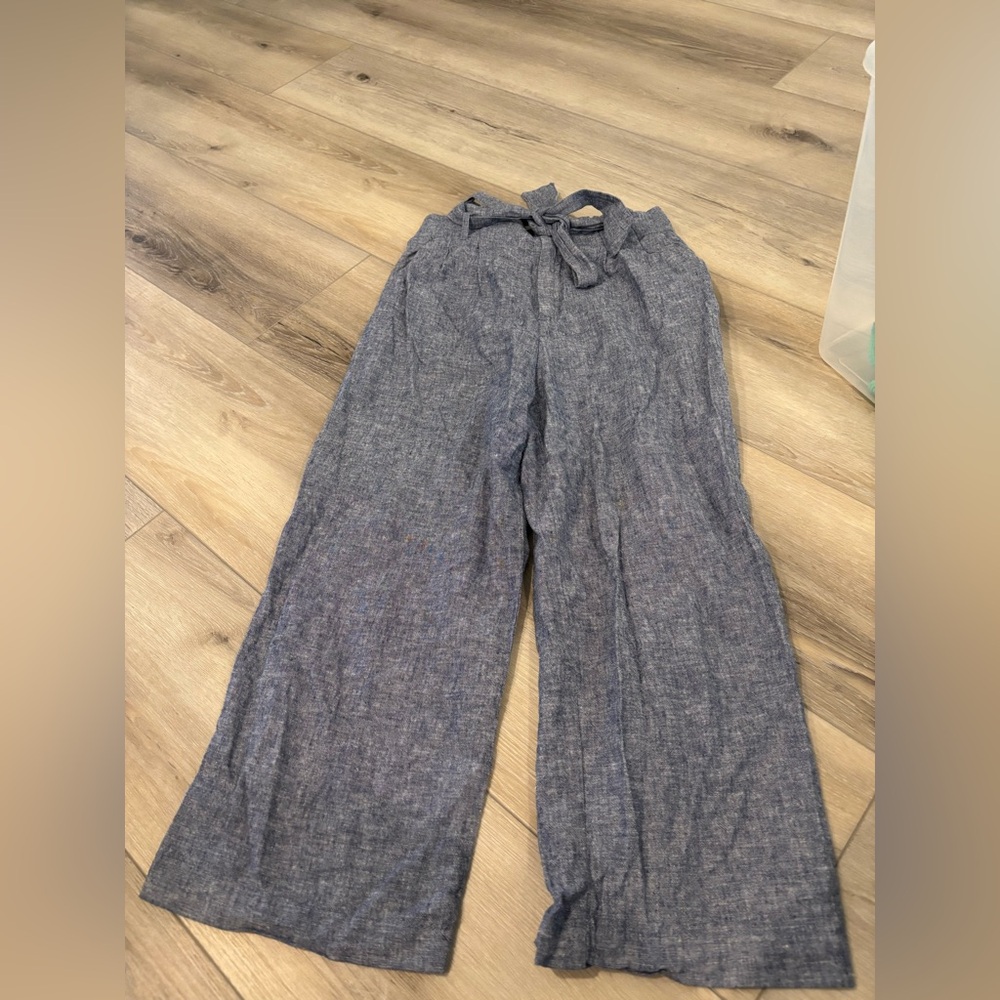 Blue Women's Wide-Leg Dress Pants